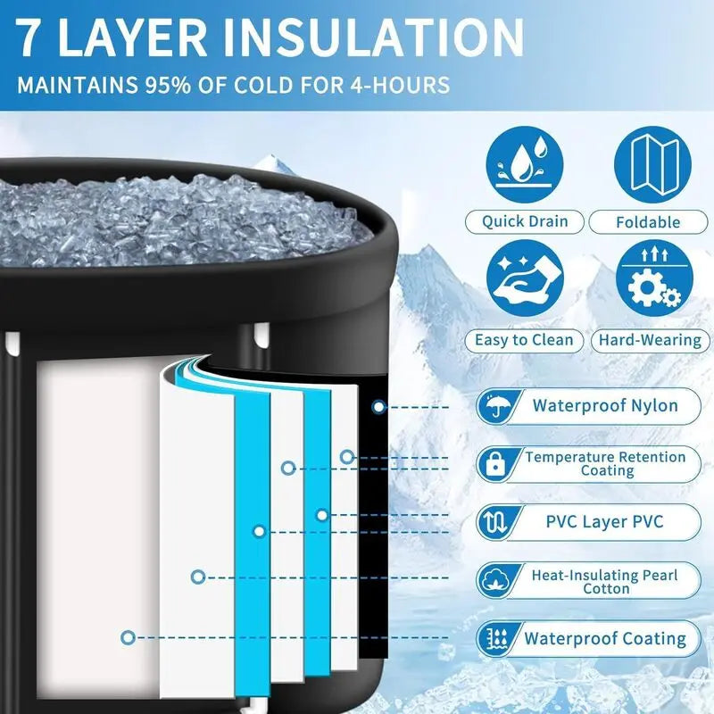 Portable Foldable Ice Bath Tub